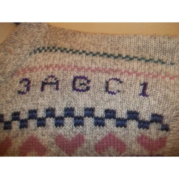 Woolrich Vintage Heather Gray Sampler Print Sweater M - Picture 7 of 12